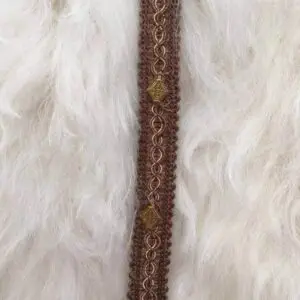Brown & gold nylon showhalter