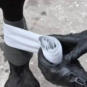 Mink Horse Bandager kombinerede af luksus-fleece/elastik med velcro lukning, 4-set